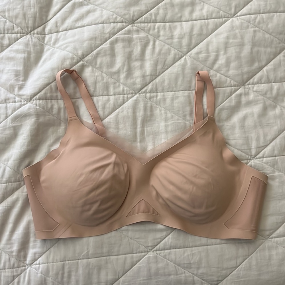 Honeylove CrossOver V-Neck Bra Tan Women's XLarge